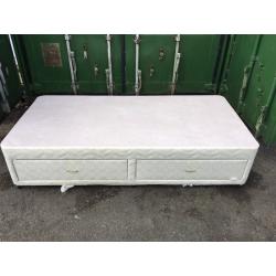 Single bed with mattress and drawers
