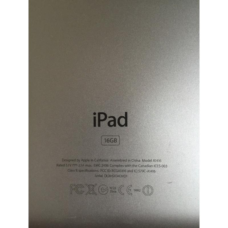 Apple iPad- Third generation 16 GB wi-fi with cover