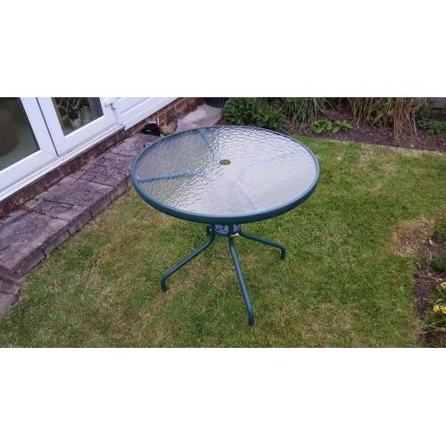 Glass Top Table W 31" H 28"