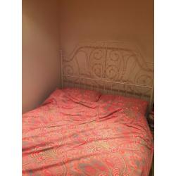 Ikea White Double Bed Less Than a Year Old