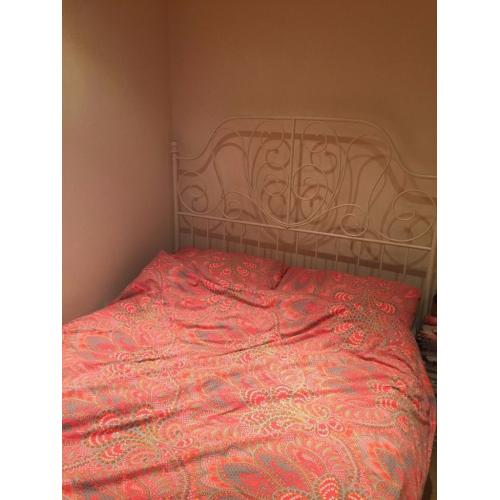 Ikea White Double Bed Less Than a Year Old