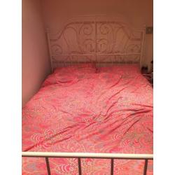 Ikea White Double Bed Less Than a Year Old