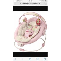 Pink bright stars baby rocker / swing