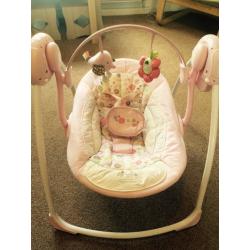 Pink bright stars baby rocker / swing