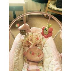 Pink bright stars baby rocker / swing