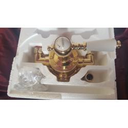 BNIB - Showerforce Victorian Gold Combi Gravity Shower (All parts and attachments inc)