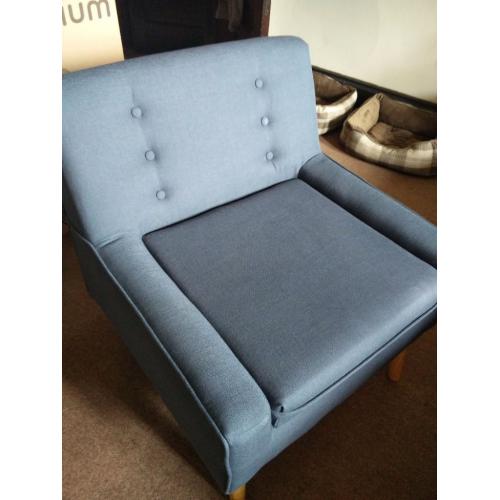 Mid century style blue armchair(s)
