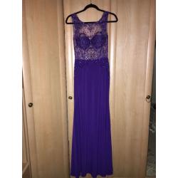 Purple Sequin Backless Prom/Occasion Dress