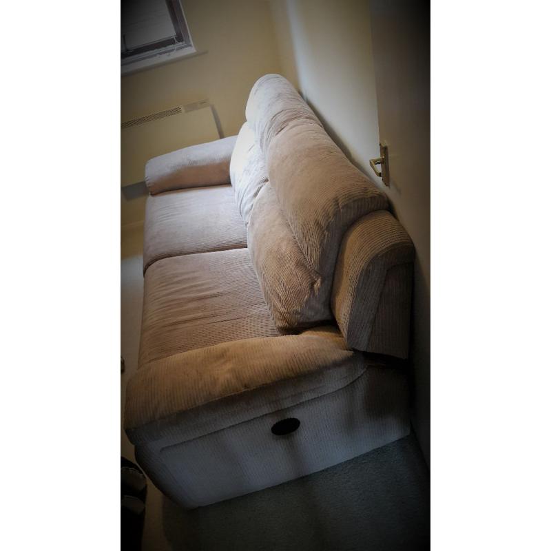 Brand new! Fabric 3 seater Power reclining sofa