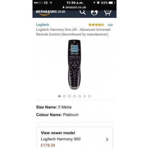 Logitech harmony one for all systems in the home. Capable of universal remote control