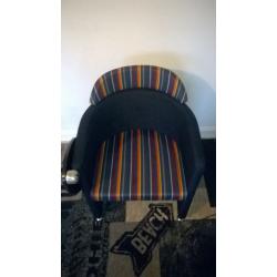 A new Dark Grey and Rainbow colours Designer Tub Chair