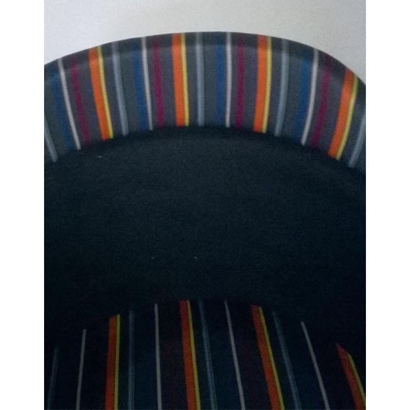 A new Dark Grey and Rainbow colours Designer Tub Chair
