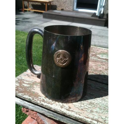 FREEMASONS TANKARD, 1 Pint EPNS Silver-Plate