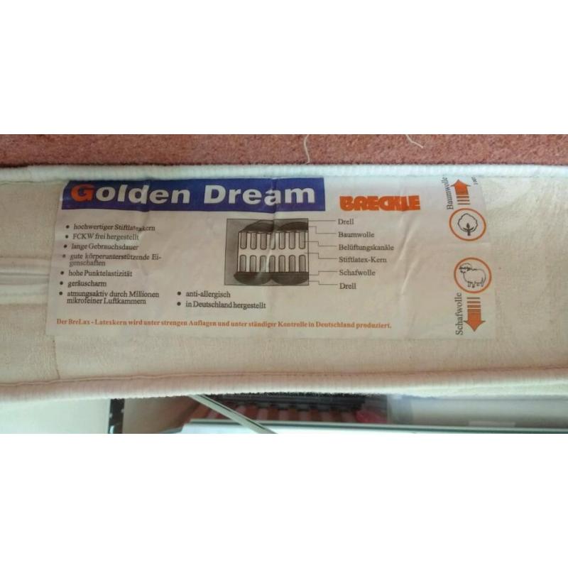 Double mattress 140x200, high quality German-made, latex core with cotton & sheep's wool