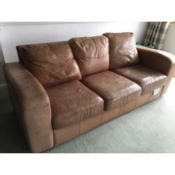 Free brown leather sofa