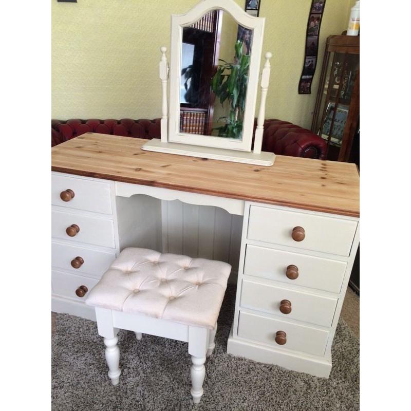 Refurbished Solid Pine Dressing Table Set (Free Delivery)