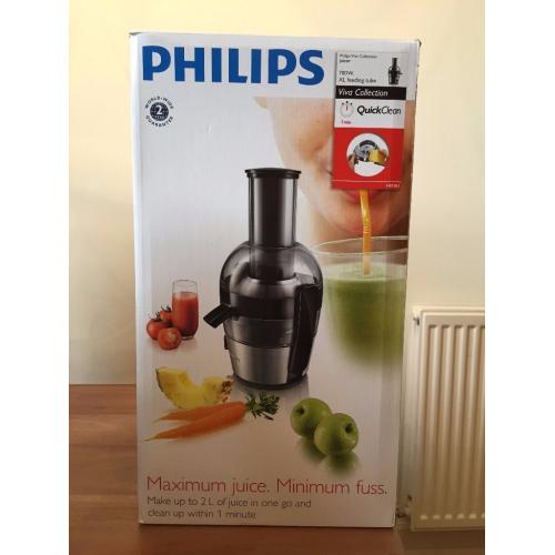 Philips Viva Collection 2L Juicer 700W (HR1863/01) - Aluminium/Black