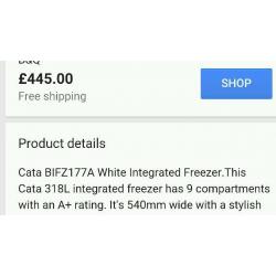 Built-in freezer