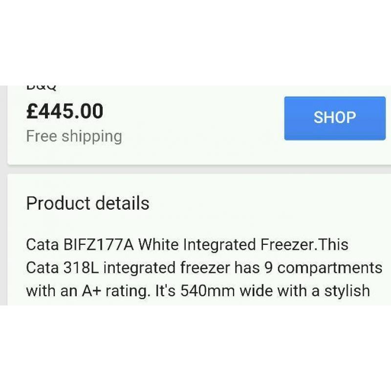 Built-in freezer