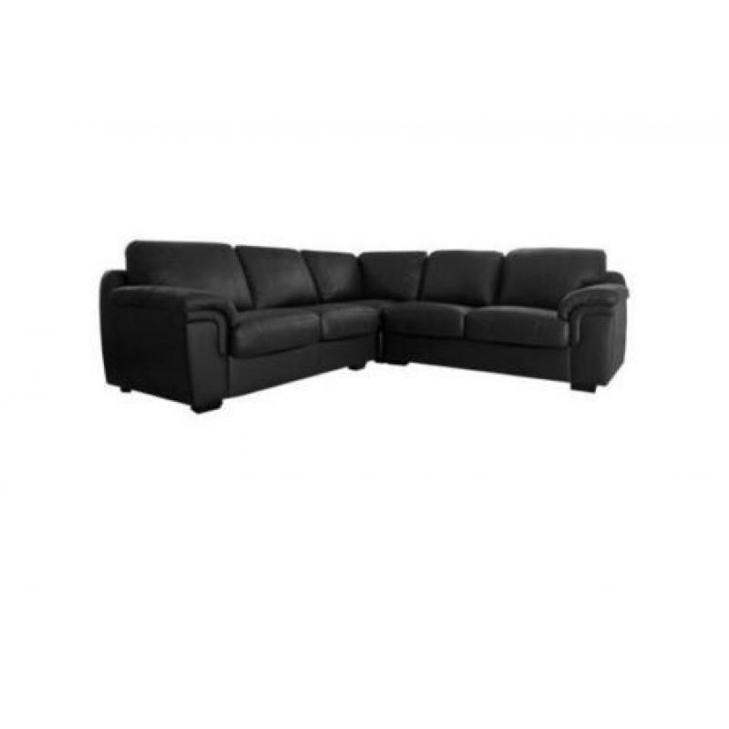 AMY corner sofa suite in black pu leather