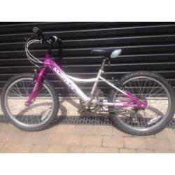 Girls pink and silver falcon montare 20 inch bike