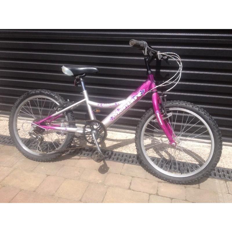 Girls pink and silver falcon montare 20 inch bike