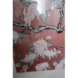 Koyzndan Bunny Blossom print in frame