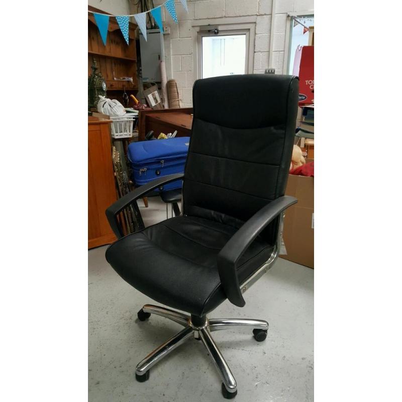 Gas lift leather computer chair can deliver