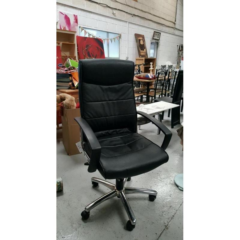 Gas lift leather computer chair can deliver