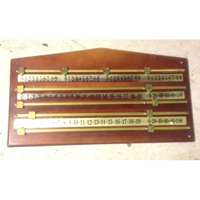 Old vintage snooker scoreboard solid timber