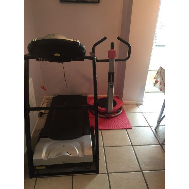 Treadmill and vibrating station