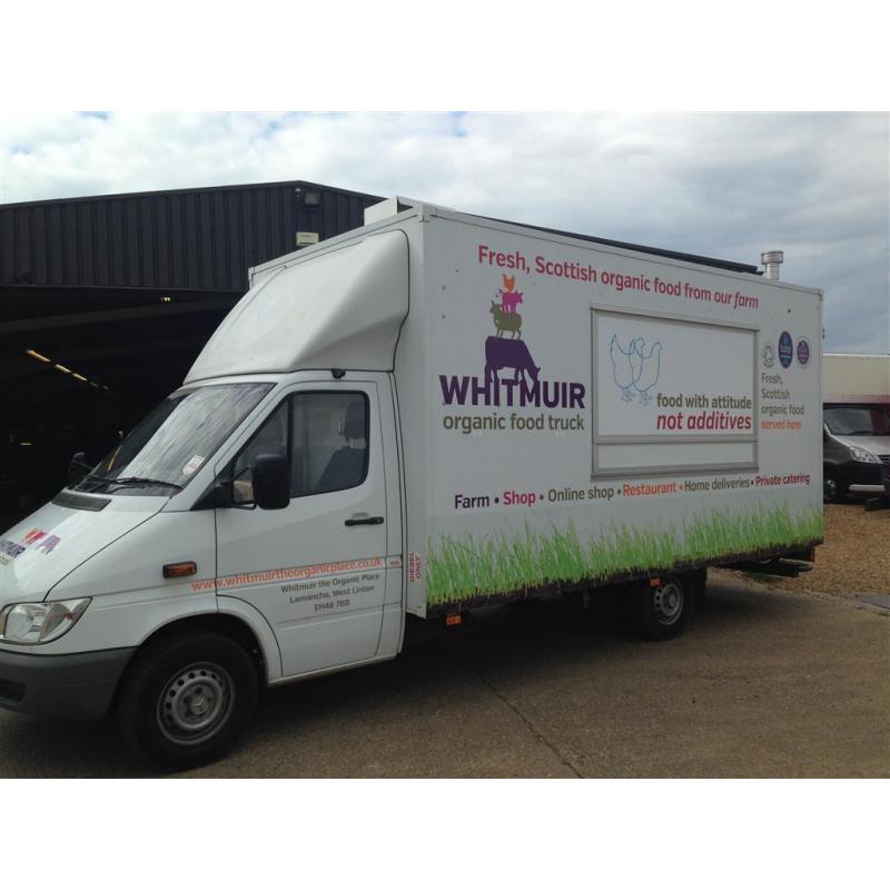 Mercedes food truck ready to roll, high spec, spacious, new equipment, ideal for festivals, weddings