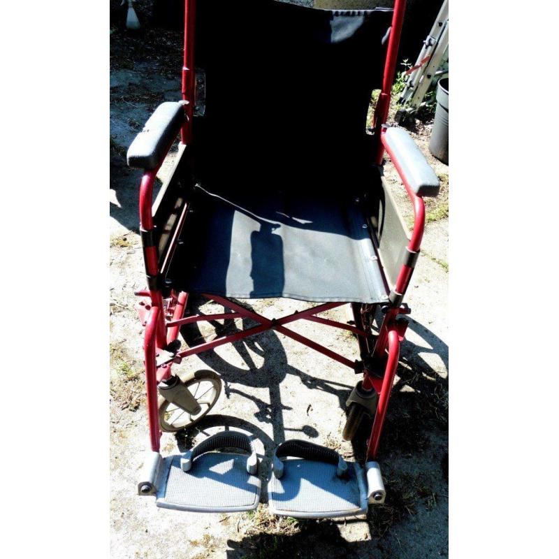 Wheelchair - folds, but not lightweight design. Needs attention, but serviceable.