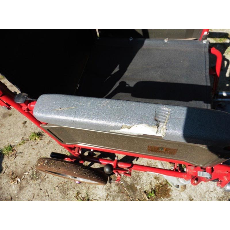 Wheelchair - folds, but not lightweight design. Needs attention, but serviceable.