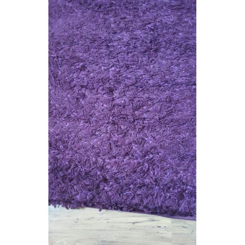 Sparkly shaggy Purple rug
