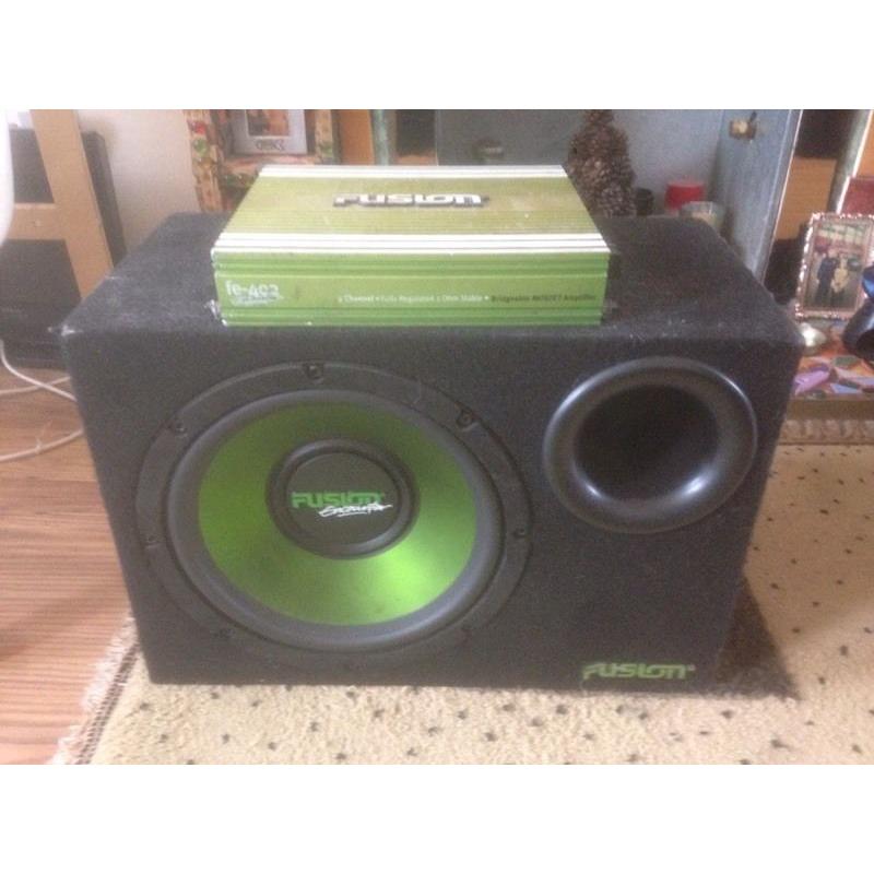 Fusion subwoofer and amp