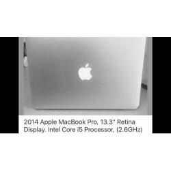 MacBook Pro 2014 retina 8gb ram 2.6 ghz intel i5 128gb solid state he'd Windows 10 pro genuine