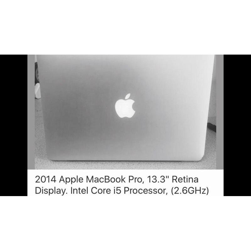 MacBook Pro 2014 retina 8gb ram 2.6 ghz intel i5 128gb solid state he'd Windows 10 pro genuine