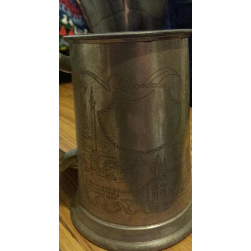 Finest English pewter pint tankard, Sheffield
