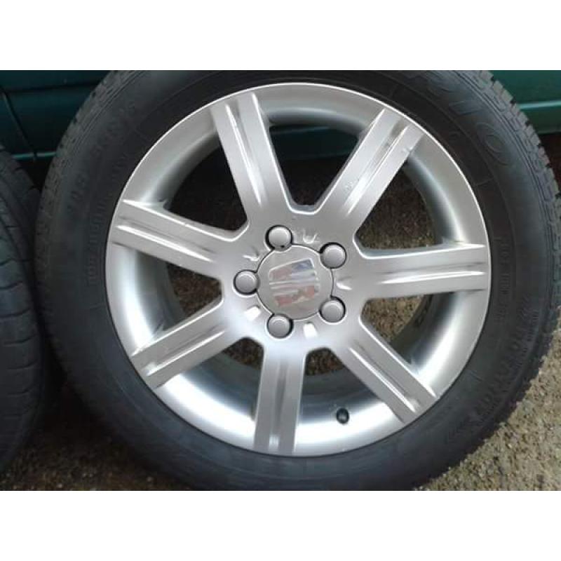 GENUINE SEAT LEON TOLEDO ALTEA 16" ALLOYS. 5X112PCD VW GOLF JETTA CADDY PASSAT