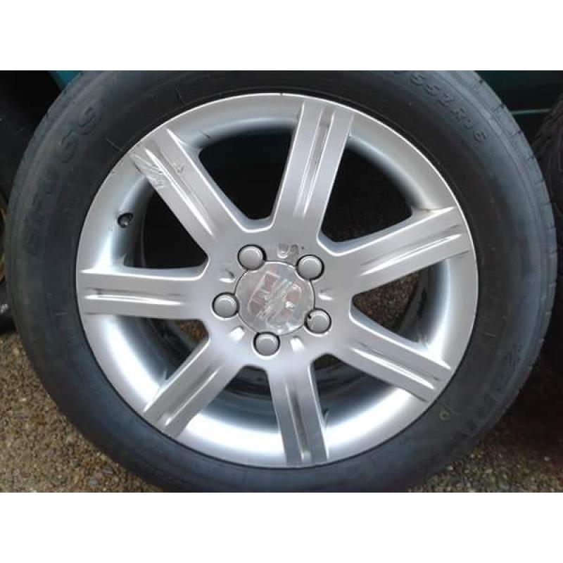 GENUINE SEAT LEON TOLEDO ALTEA 16" ALLOYS. 5X112PCD VW GOLF JETTA CADDY PASSAT