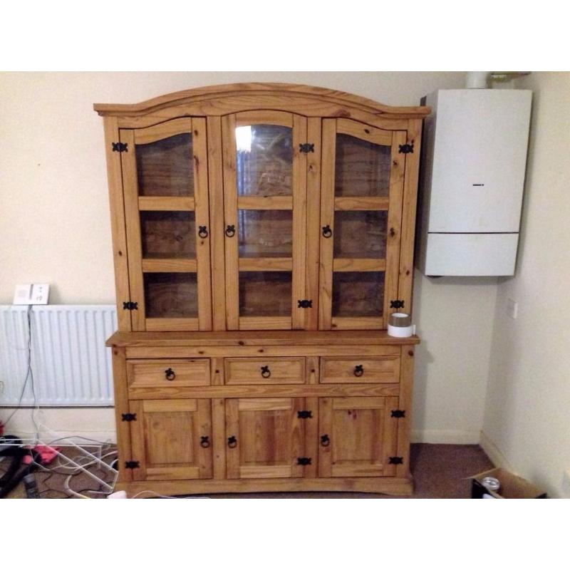 Pine Glass Dresser