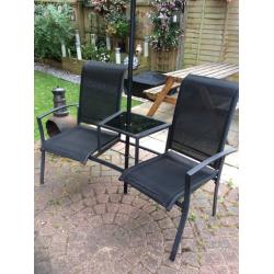 Two seater Love Seat with umbrella