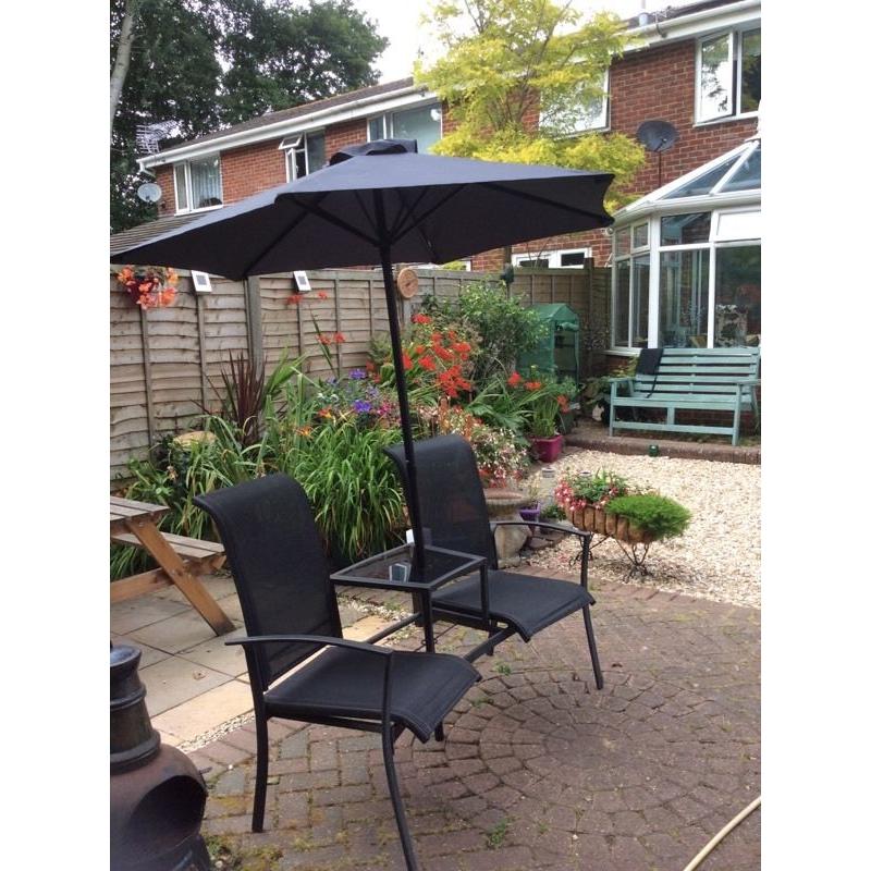 Two seater Love Seat with umbrella
