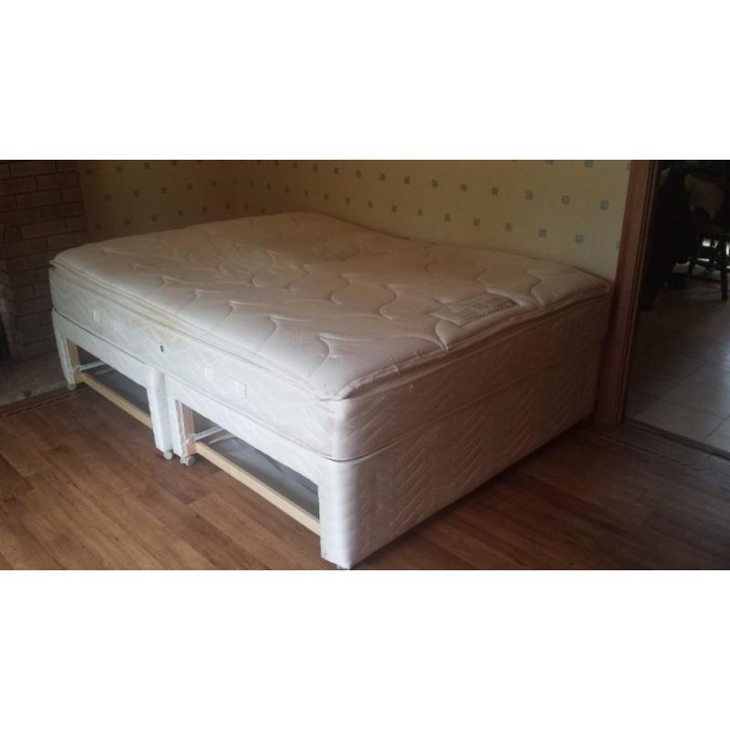 Kingsize Divan Storage Bed with 4 Drawers and Mattress (Free Local Delivery)