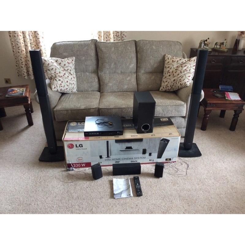LG DVD home cinema system with box