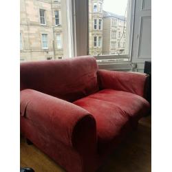 Shabby chic retro sofa