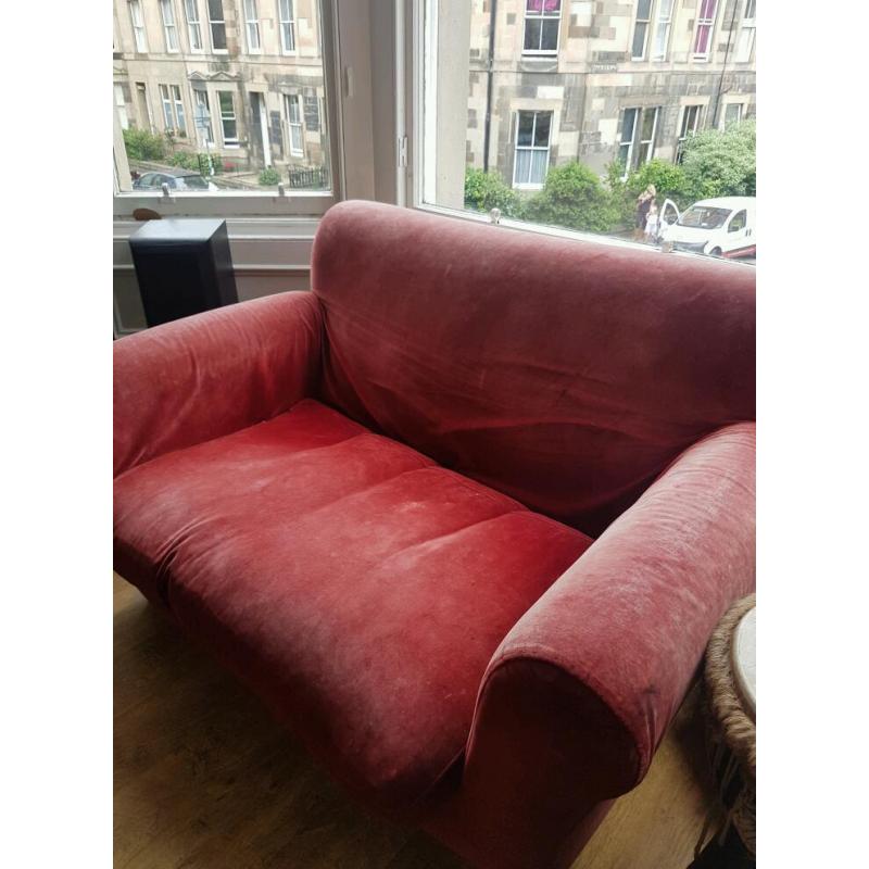 Shabby chic retro sofa