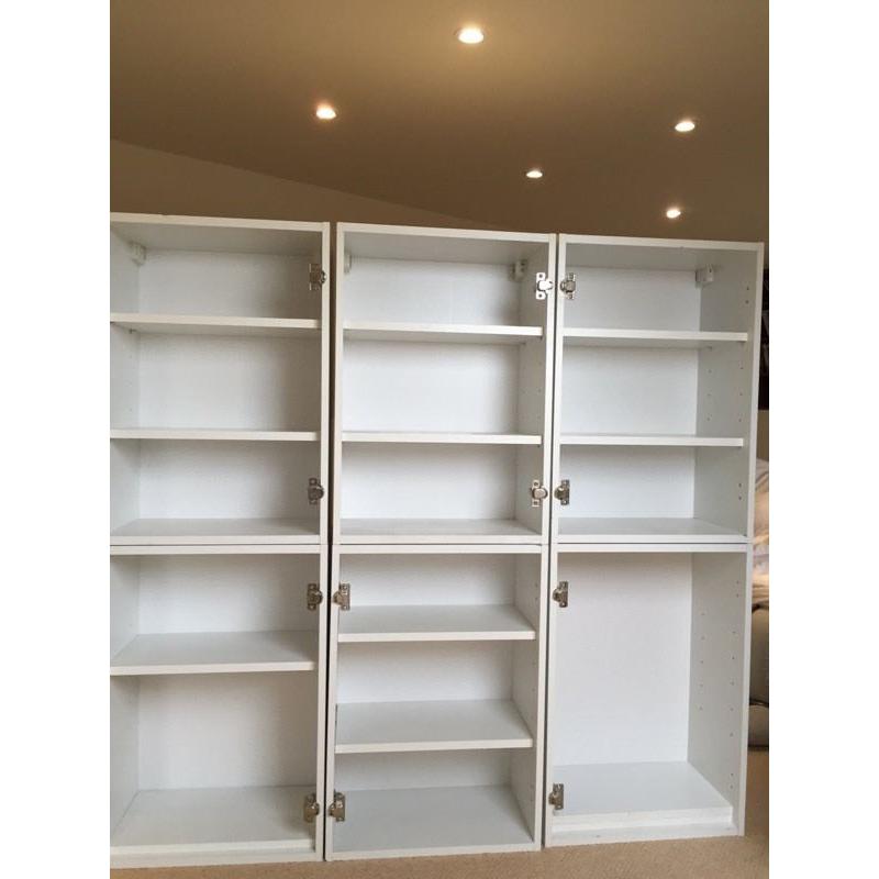 New White Cupboard Storage Shelfs Units
