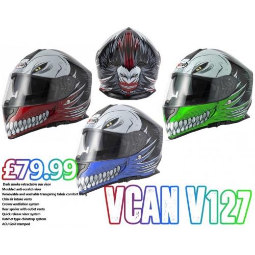 Check out the new helmets at kickstart motorcycles Bluetooth etc
